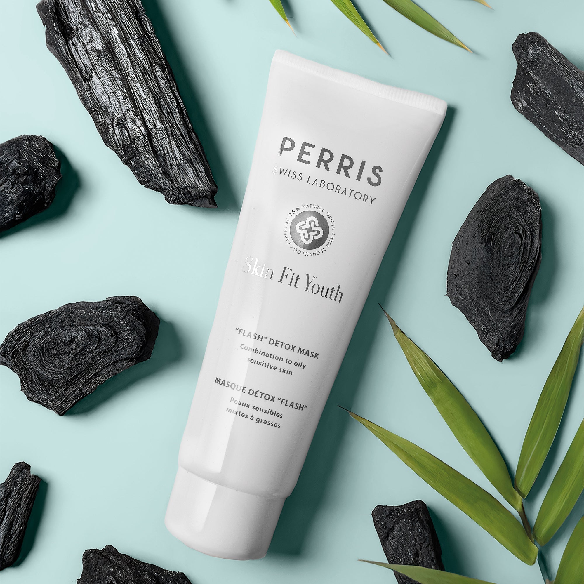 Perris Monte Carlo Face Masks Flash Detox Masque 75 ml Charbon