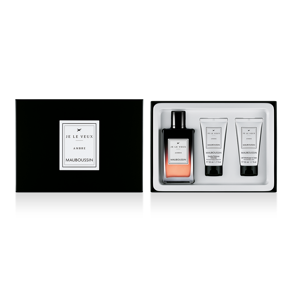 Mauboussin Je Le Veux Ambre coffret parfum femme ambré 3 pièces
