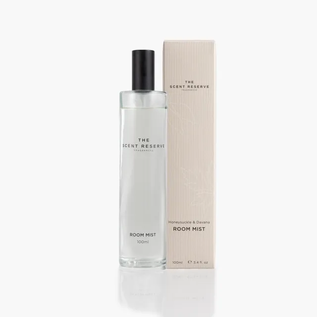 The Scent Reserve Honeysuckle Davana spray maison chèvrefeuille cassis