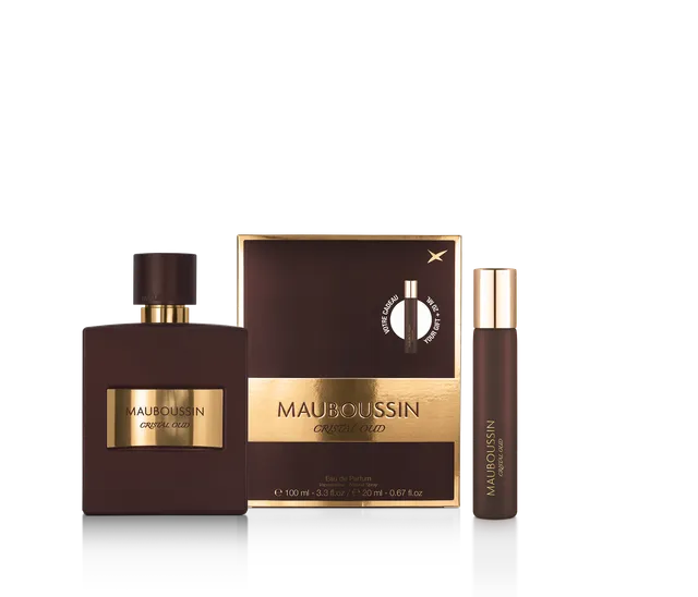Mauboussin Cristal Oud coffret travel parfum homme 100+20 ml