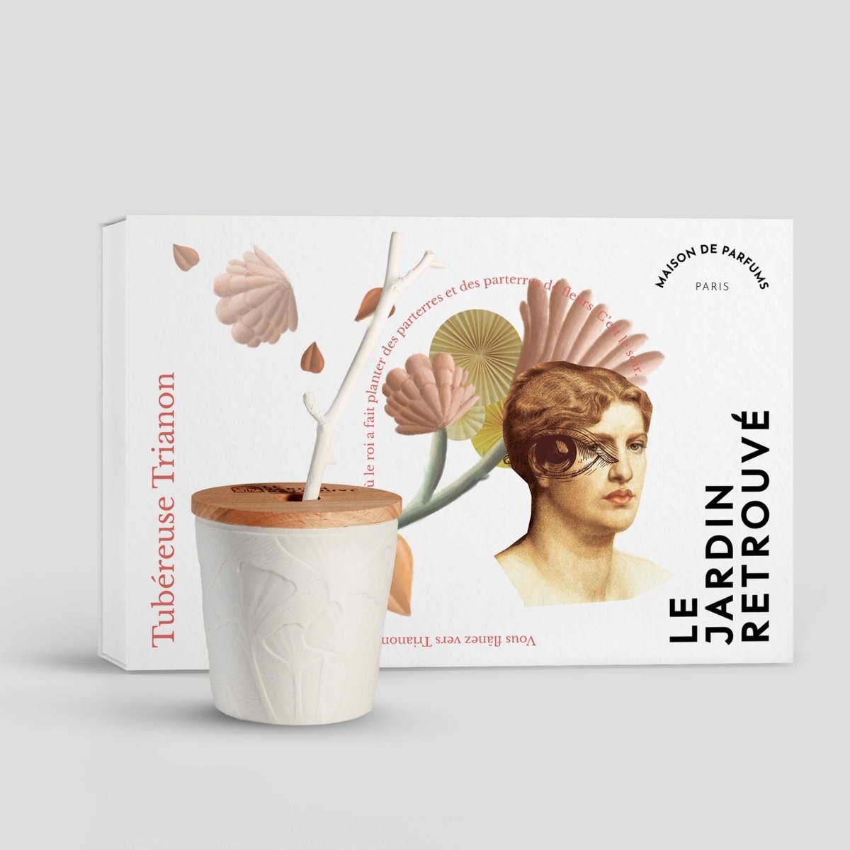 Le Jardin Retrouvé Tubéreuse Trianon diffuseur tige 125 ml fleurs blanches