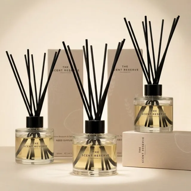 The Scent Reserve Reed Diffusers diffuseur bâtonnets lot 3 longue tenue