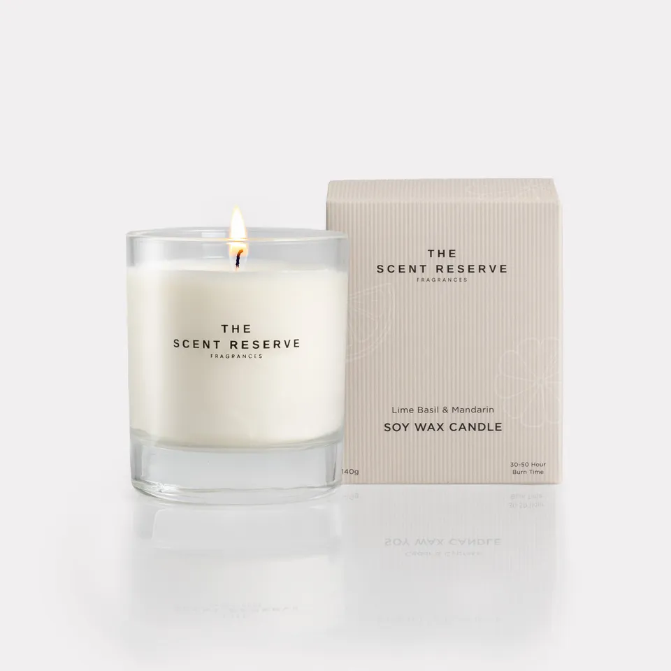 The Scent Reserve Bougie Soja Citron Basilic Mandarine