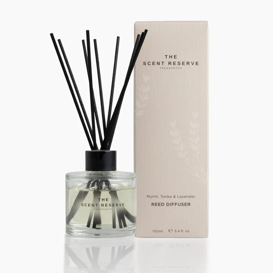 The Scent Reserve diffuseur bâtonnets myrrhe tonka lavande