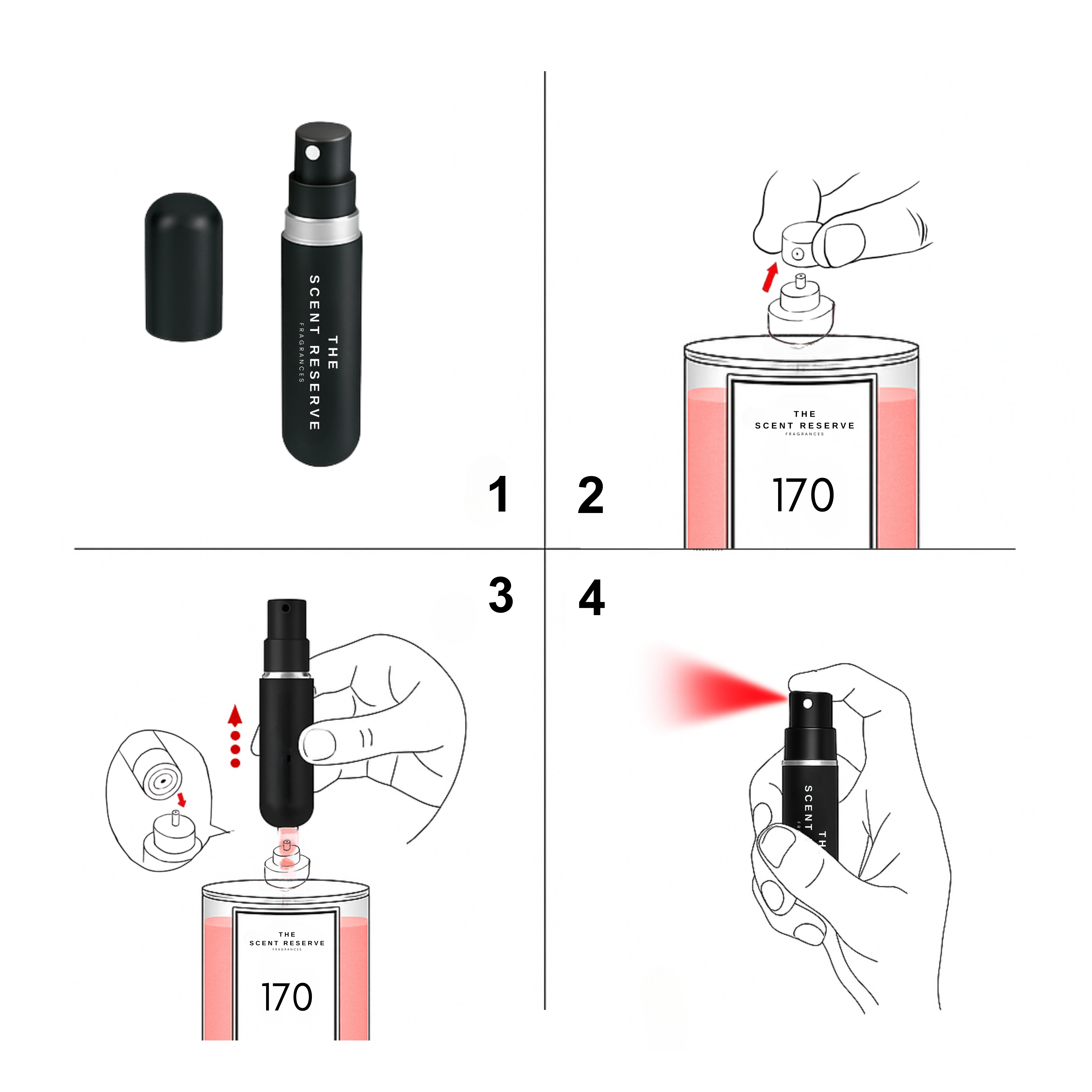 The Scent Reserve atomiseur voyage rechargeable 5 ml