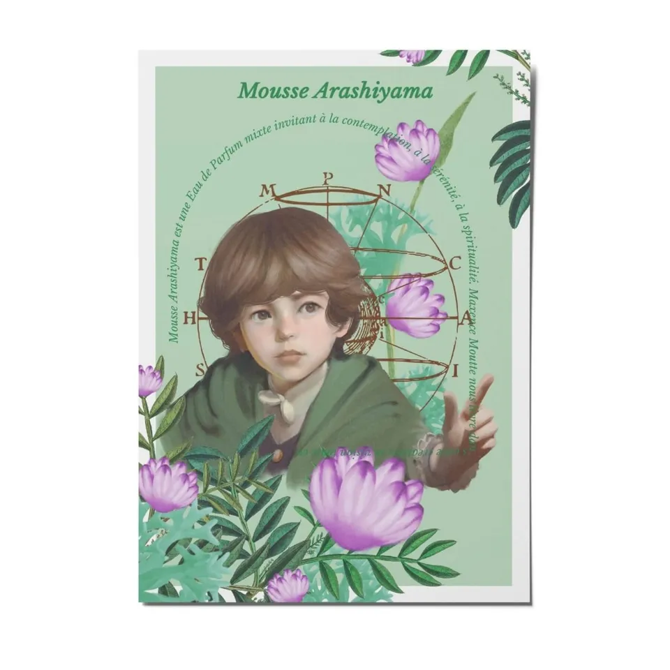 Le Jardin Retrouvé Mousse Arashiyama carte postale 10,5x14,5 cm