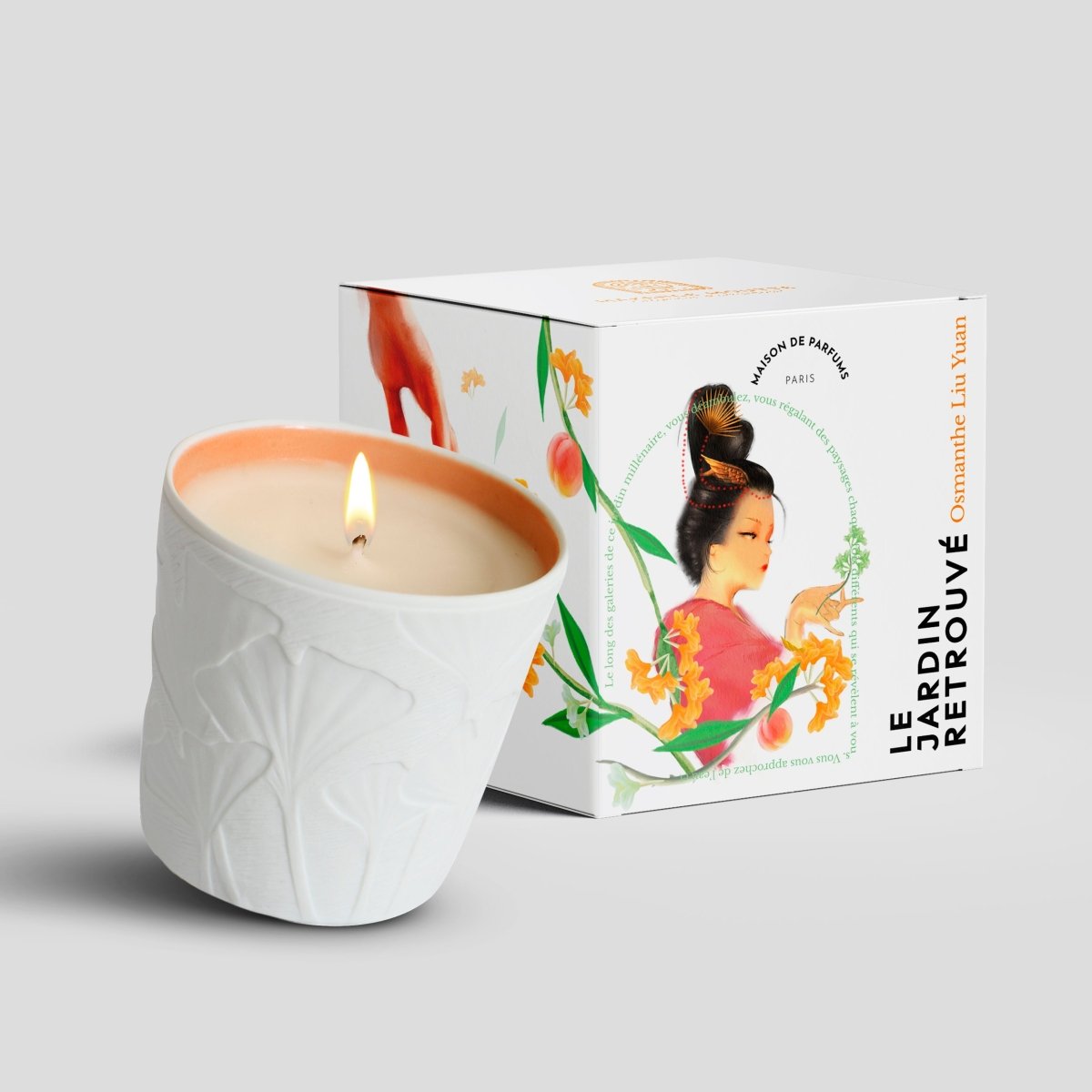Le Jardin Retrouvé Osmanthe Liu Yuan bougie parfumée fruitée