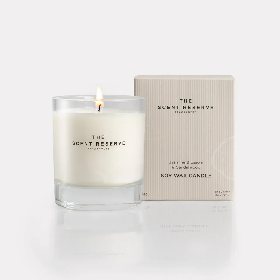 The Scent Reserve Jasmine Blossom bougie parfumée santal