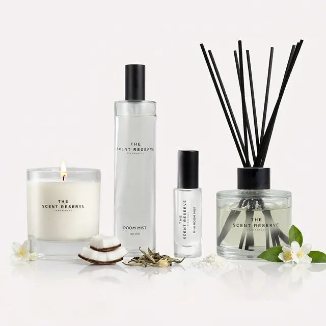 The Scent Reserve Coconut Leaf White Tea coffret parfum maison frais