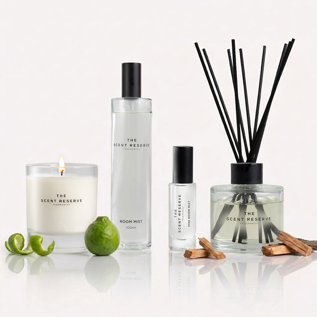The Scent Reserve Oud Bergamot coffret maison 4 pièces ambré
