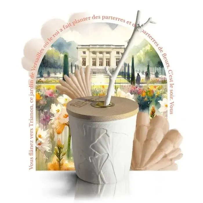 Le Jardin Retrouvé Tubéreuse Trianon diffuseur tige 125 ml fleurs blanches