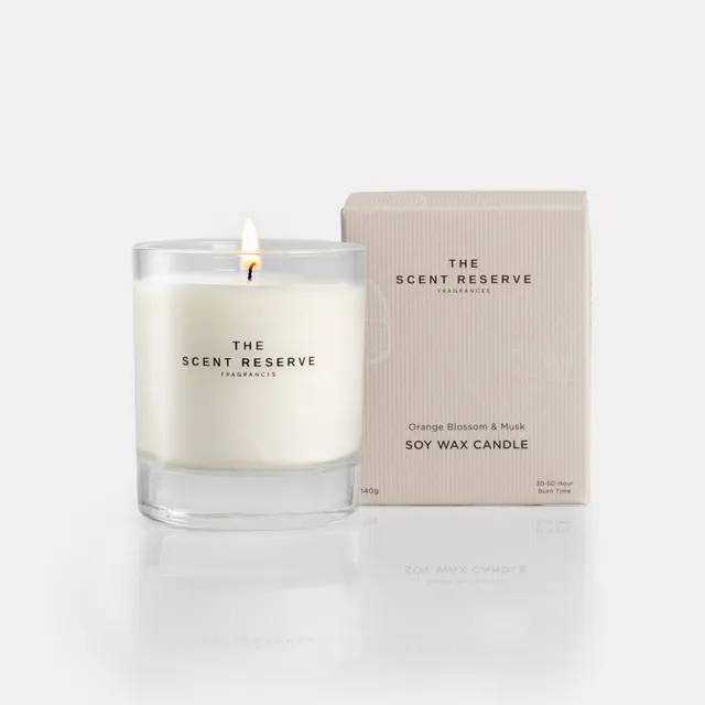 The Scent Reserve Orange Blossom bougie cire soja floral