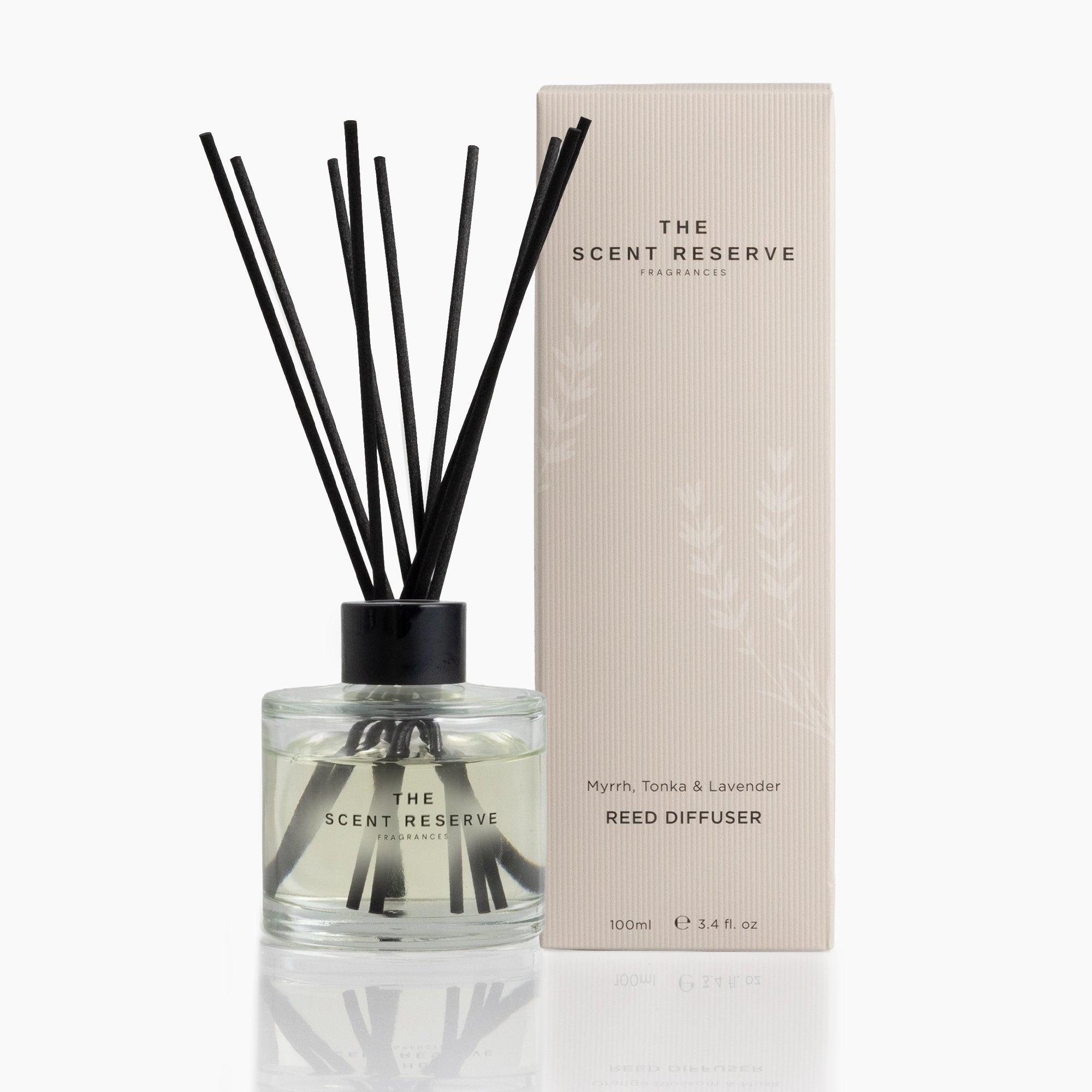 The Scent Reserve diffuseur bâtonnets myrrhe tonka lavande