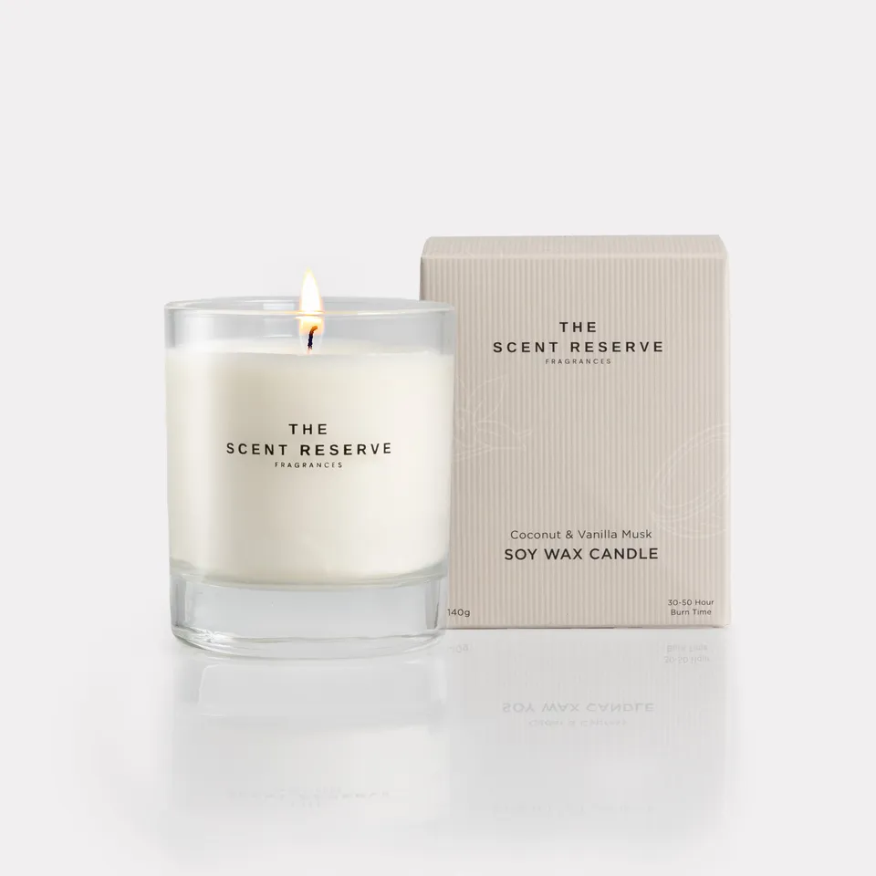The Scent Reserve Coconut Vanilla Musk bougie soja vanille