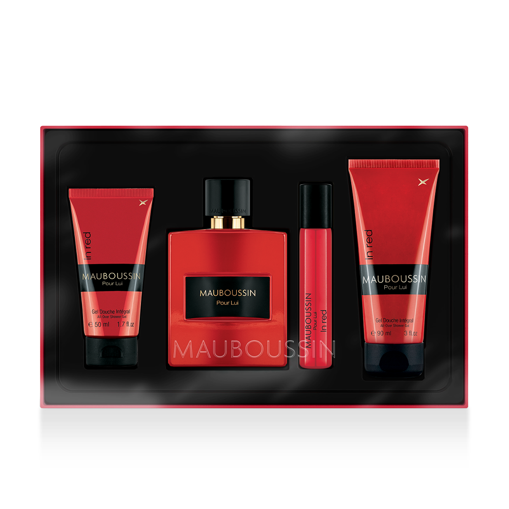 Mauboussin Pour Lui In Red coffret parfum homme boisé 4 pièces