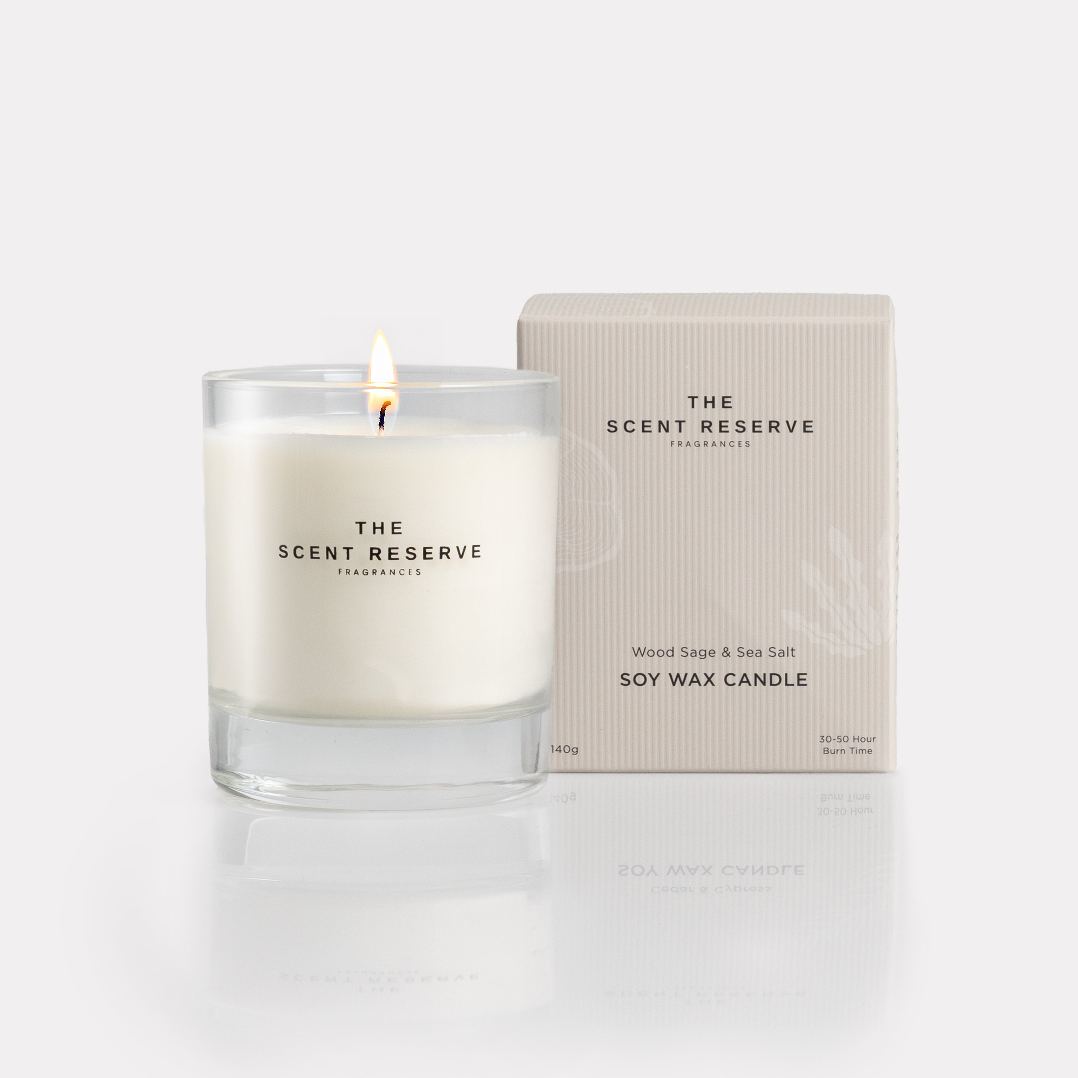 The Scent Reserve Wood Sage bougie soja sel marin