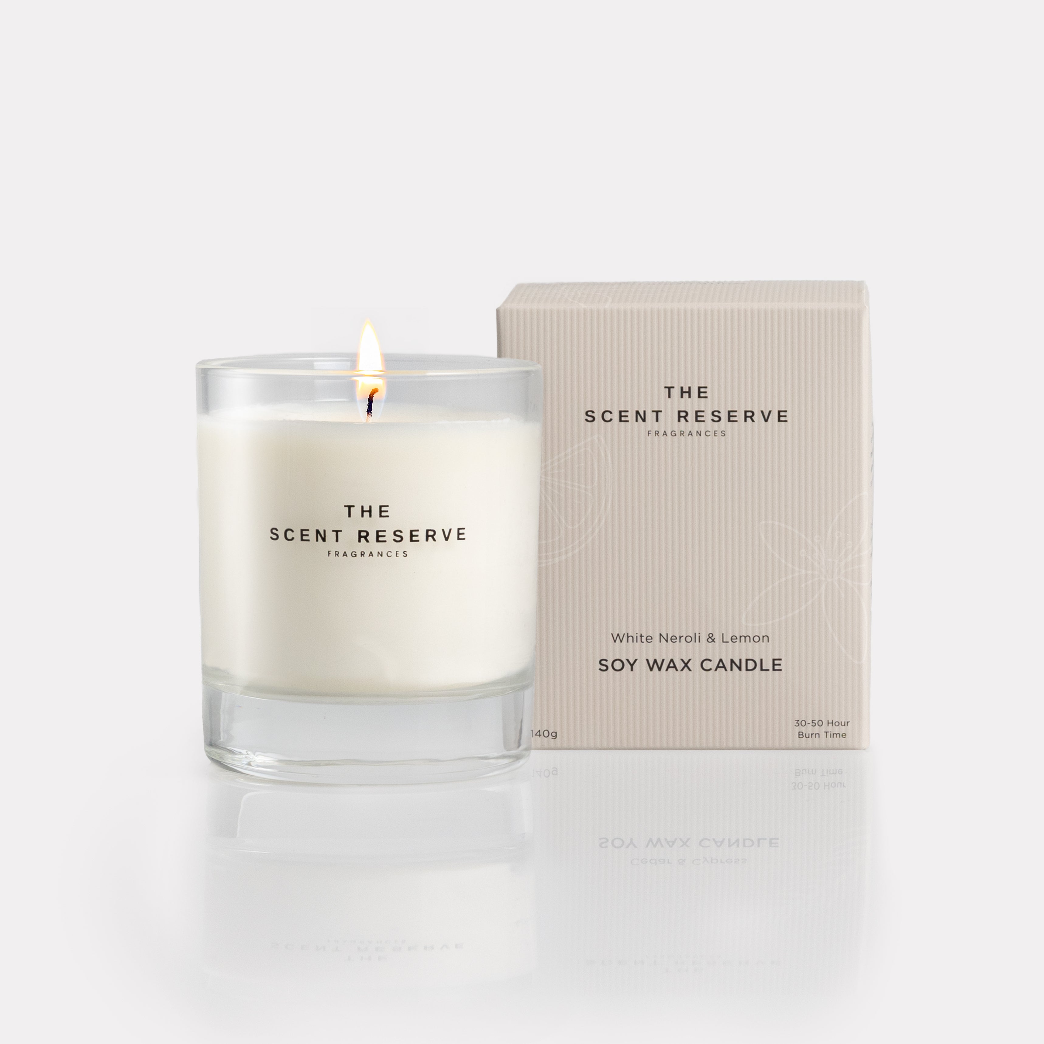 The Scent Reserve bougie parfumée néroli citron cire soja