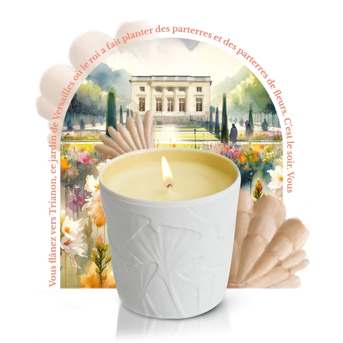 Le Jardin Retrouvé Tubéreuse Trianon bougie parfumée fleurs blanches