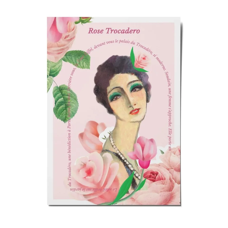 Le Jardin Retrouvé Rose Trocadéro carte postale Gardien du Sommeil