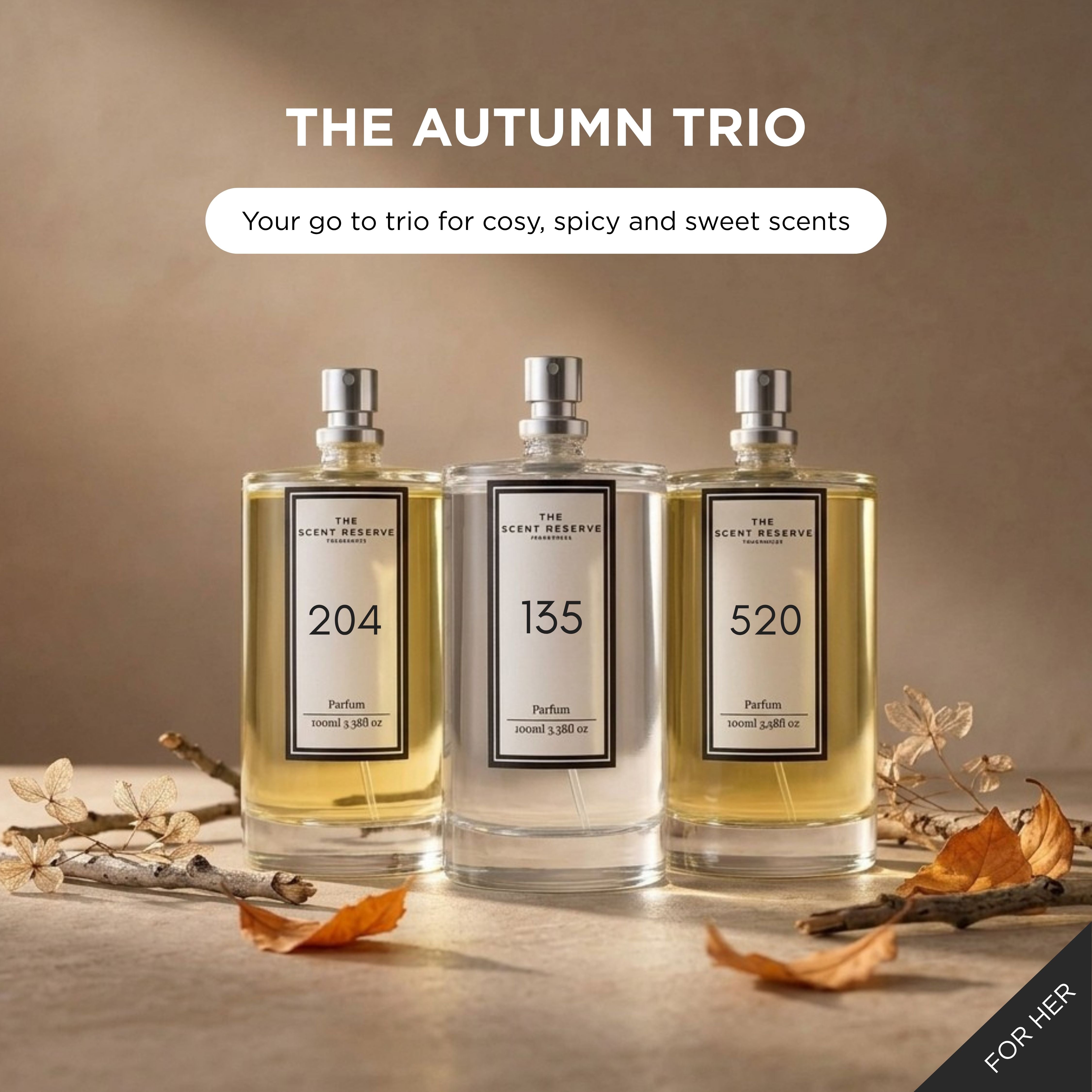 The Scent Reserve coffret 3 parfums femme automne vanille